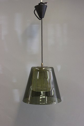 Loftlampe i Grønt glas fra omkring 1970. 
5000m2 udstilling.