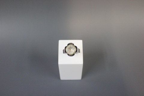 Silver Ring sterling No. 25 Swedish design Altan  with mountain crystal 5000 m2 
showroom