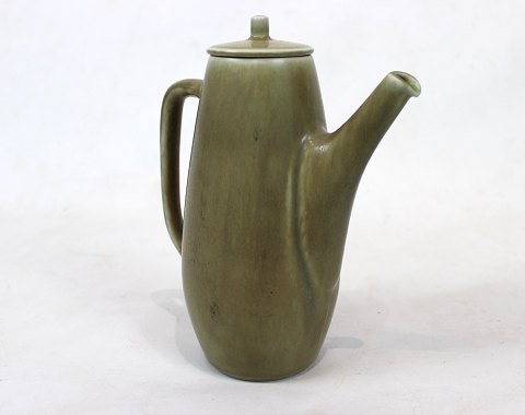 Ceramic jug with dark green glaze by Palshus and numbered, 1187.
5000m2 showroom.