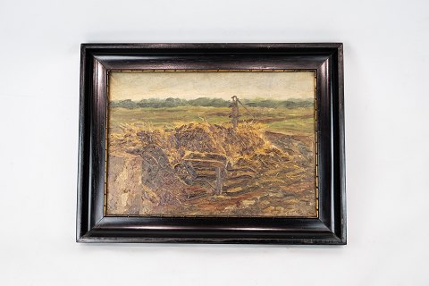 Oil painting with 
harvest motif and black frame.
5000m2 showroom.