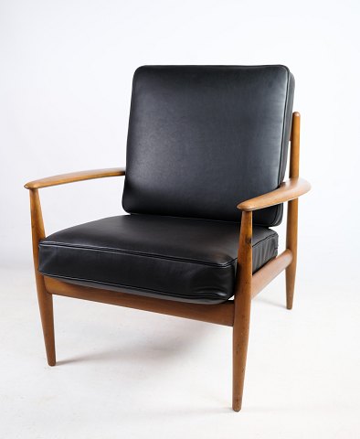 Grete Jalk Teak Lounge Lænestol af France og Søn, 1960