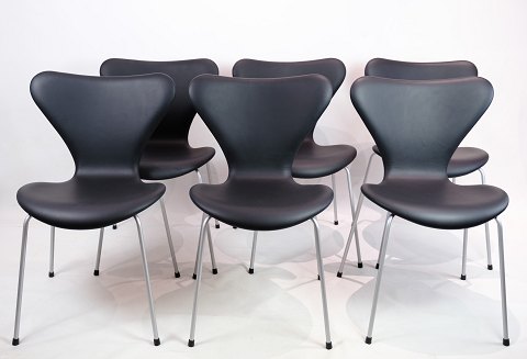 Sæt af seks Syver stole, model 3107, Arne Jacobsen, Fritz Hansen, 1967Flot stand