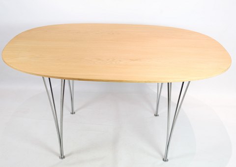 Dining table, model B611, oak, Piet Hein, Fritz Hansen, 1968
Great condition

