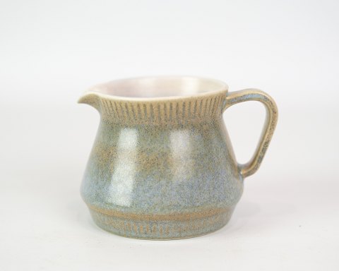 Knabstrup, cream jug, stoneware, Nødebo, blue colours, 1970s.
Great condition
