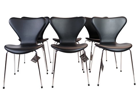 Sæt af 6 Syver stole - model 3107 - Arne Jacobsen - Fritz Hansen - 2020Flot stand