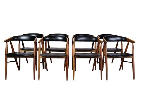 Set of eight dining chairs - Teak wood - Aksel Bender and Ejnar Larsen - 1960
Great condition
