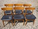 6 stk teaktræ spisestue stole i dansk design fra 1960érne.
5000 m2 udstilling.