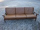 3 seater sofa in brown leather Getama furniture factory and designed by his 
wegner5000 m2 showroom