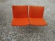 2 pcs airport chairs designed by Hans Wegner model AP38 in orange wool, fine 
condition 5000m2 showroom