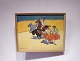 Akvarel med tyrefægtning motiv signeret Erik Larsen.
5000m2 udstilling.