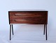Small rosewood chest of drawers with two drawers of danish design from the 
1960s.
5000m2 showroom.