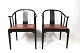 A pair of China chairs of black colored ash by Hans J. Wegner and Fritz Hansen, 
2013.
5000m2 showroom.