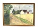 Olie maleri i lyse farver med forgyldt ramme og signeret Alfred Larsen 
(1886-1942).
5000m2 udstilling