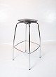 Bar stool - Seat in Black Plastic - Metal Frame - Danish Design - Hoffi