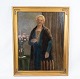 Oil painting with 
portrait motif and gilded frame.
5000m2 showroom