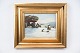 Oil painting with 
winter motif from 1936 and with gilded frame.
5000m2 showroom.