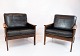 A Pair of Armchairs - Model Capella - Rosewood - Black Elegance Leather - Illum 
Wikkelsø - 1960