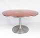 Dining table of metal and in red colours decorated by Bjørn Wiinblad, in great 
vintage condition from the 1970s.  
5000m2 showroom.
