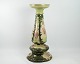 Faience / flower arrangement decorated with flowers in shades of green with 
beautiful pink flowers.
Dimensions in cm: H: 60 Top Dia: 21.5 Bottom Dia: 30
Great condition
