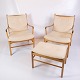 Set Of 2 Colonial Armchairs With Stool - Model OW 149 - Light Mahogany - Light 
Leather - Ole Wanscher - P. Jeppesen MøbelFabrik - 1960s
Great condition
