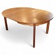 Rundt Spisebord – Teaktræ – 2 Tillægsplader – Dansk Design – 1960’erne
Flot stand
