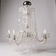 Prismelysekrone - Fem glasarme - Elektrisk - ca. 1890
Flot stand
