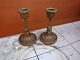 A pair of french lyre bronze gilded candlesticks from around 1880. The Price for 
the pair is 1800 kr. 
5000m2 showroom.